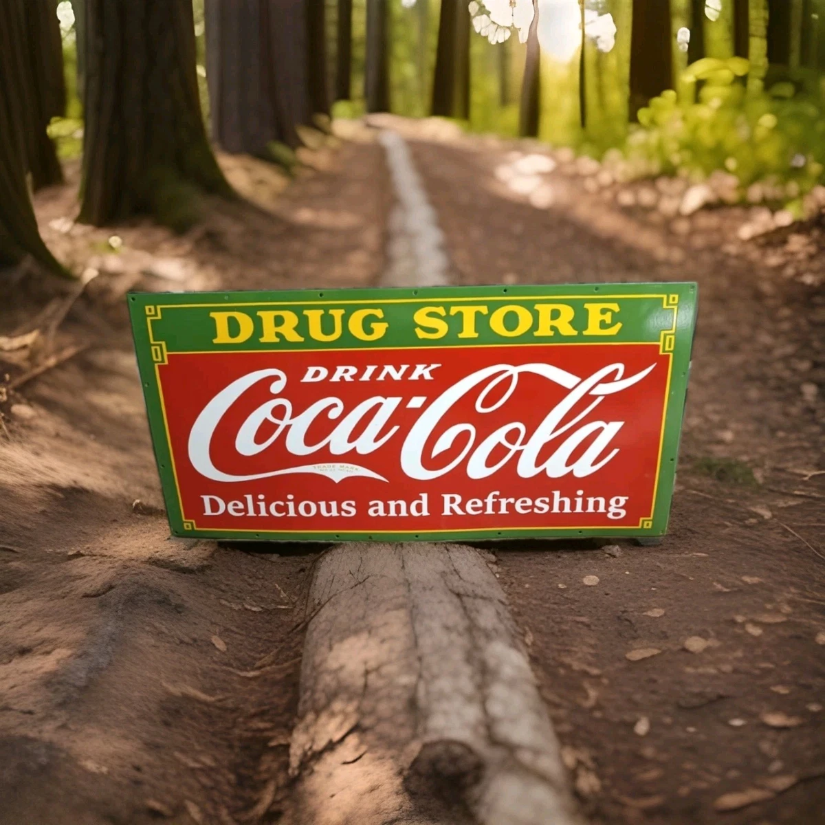 Large Vintage Coca Cola Sign In Collectible Coca-Cola Advertising