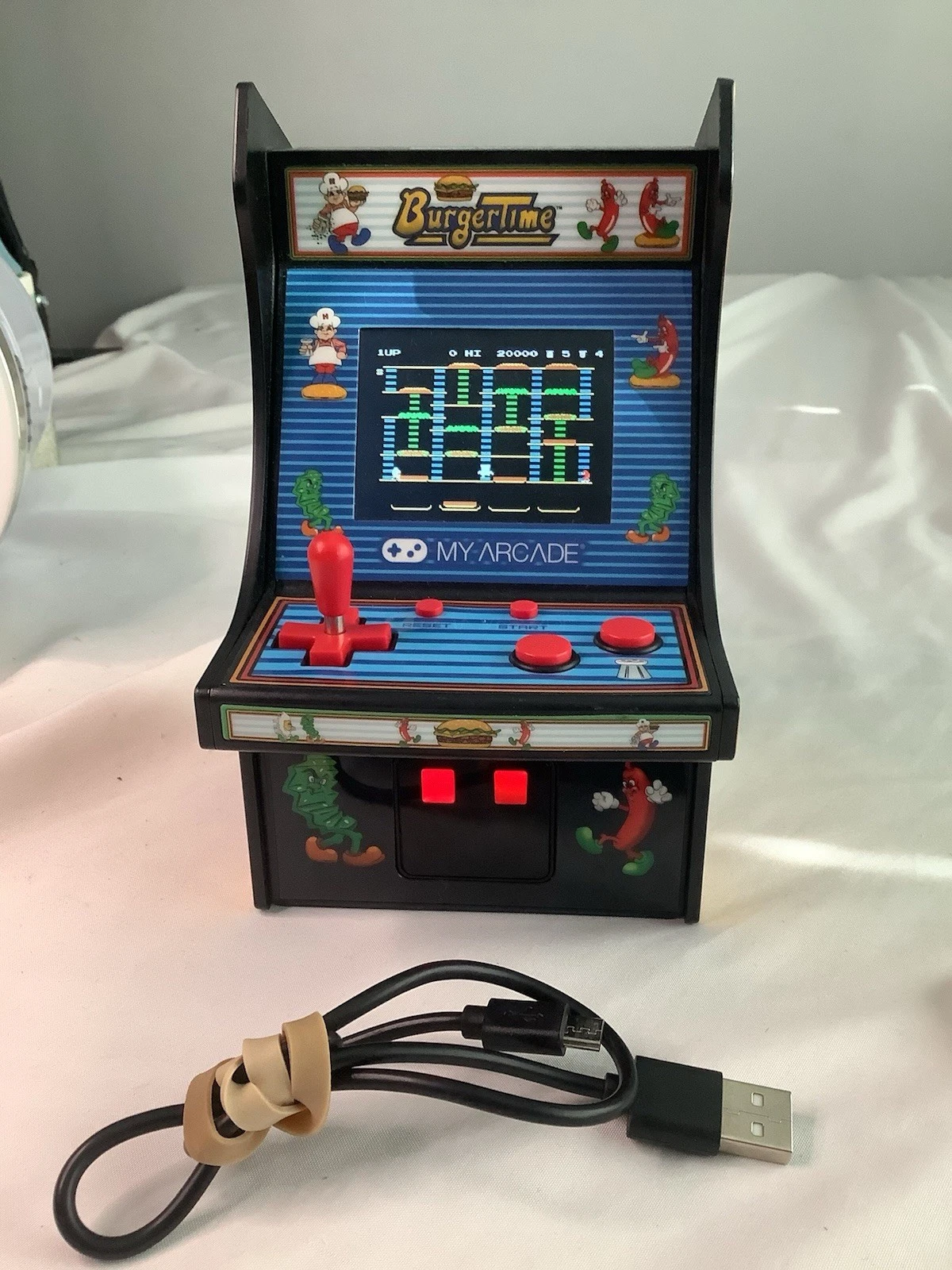 Burgertime My Arcade Hand Held 7" Micro Player Retro Game Cabinet Mini Works