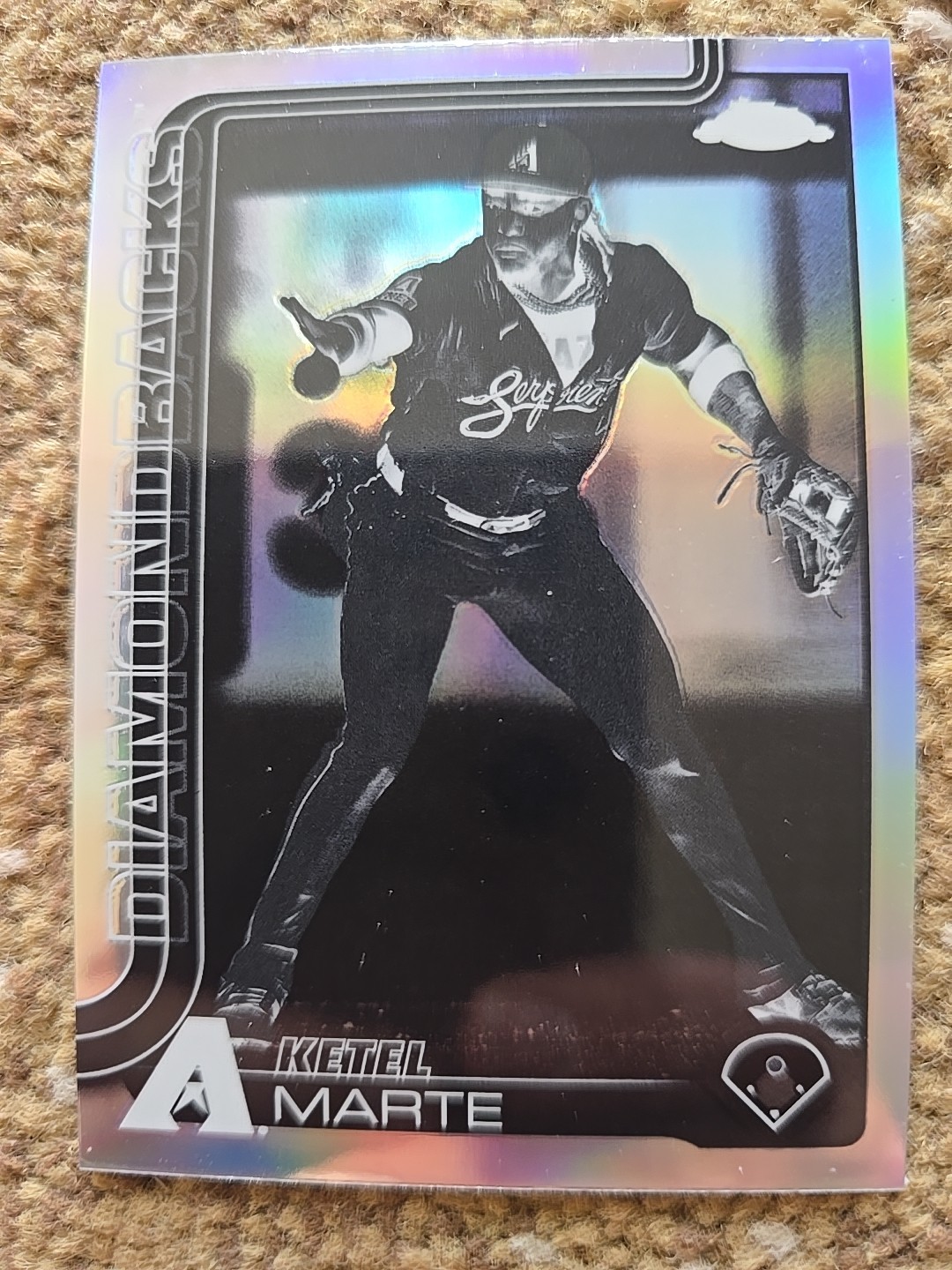 2025 Topps Chrome Ketel Marte Negative Refractor Arizona Diamondbacks