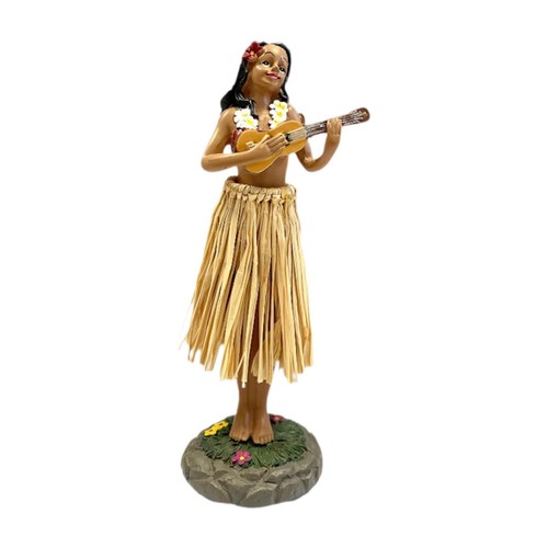 16 cm Hawaii Hula Mädchen Puppe Sammlung Auto Armaturenbrett Ornament für Bücherregal - Bild 4 von 6