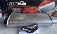Dynomax 17664 Super Turbo Aluminized Steel Oval Gray Exhaust Muffler Dynomax 17664 Super Turbo Aluminized Steel Oval Gray Exhaust Muffler