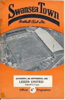 Swansea Town v Leeds United 1962/1963 Football Programme
