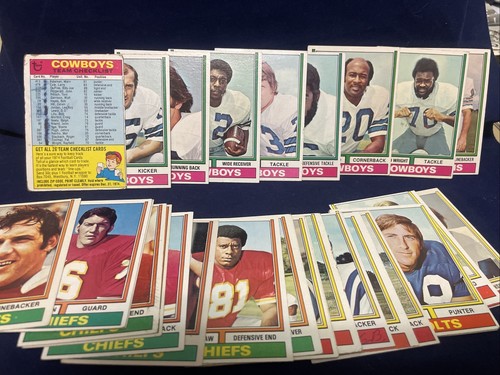 1974 Topps Football Lot - 317 Cards - No Duplicates - Picture 4 of 6
