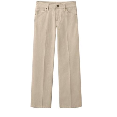 CAbi #4830 Women's Beige Asher Corduroy Wide Leg Pants Size 10 - Picture 2 of 7
