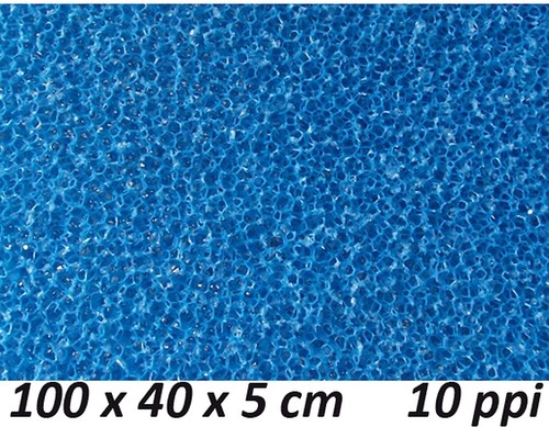 HEISSNER ZF821-00 Filterschwamm 100 x40 x5 cm, 10 ppi, blau für Teichfilter - Bild 1 von 2
