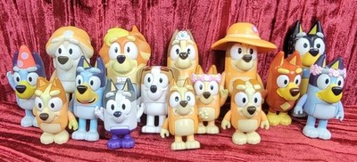 15X Bluey and Friends Family Figures Lot  Assorted Figures FIGURE TOY TOYS RARE