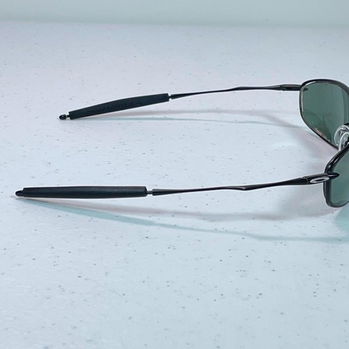 Oakley Whisker Sunglasses Black Oval Wrap Frames Only Men Metal - Picture 3 of 7