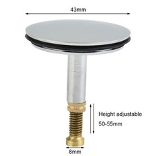 43mm Bathtub Drain Stopper Bathroom Bath Tub Replacement Sink Waste Po P-Up-Plug