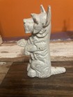 Vintage Scotty Dog Scottish Terrier Cast Iron Doorstop Painted