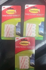 3 Pks 3M Command Sign/Poster Picture Hanging Adhesive Strips Total 36 Strips D5 4.50 per strip