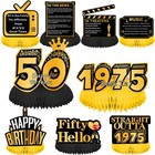 Back in 1975 Black and Gold Table Honeycomb Centerpieces Happy 50th Birthday ...