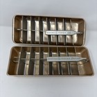 Vtg Peach Copper Color Redi Cube GE Aluminum Ice Cube Trays w/divider Circa 50'S