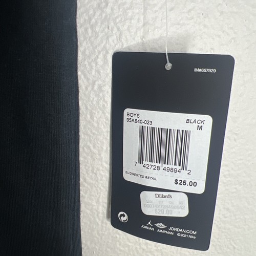 AIR JORDAN Short Sleeve T Shirt BOYS Size Medium Black Jumpman Graphic Tee NWT - Picture 3 of 9