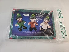 LeeWards Vintage 1973 Jeweled Pixies Felt Ornament Kit 14-38589 3 Pixies NEW