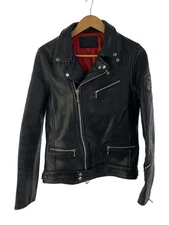 Jack Rose Leather Jacket//3/Leather/Blk/Scratch/Double Rider/Rolling Stone 1918