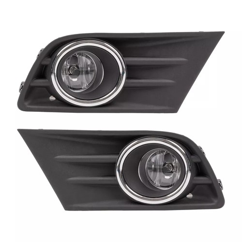 Front Fog Light Set for 2012-2015 Honda Pilot Black Housing Clear Lens w/Covers - Picture 10 of 11