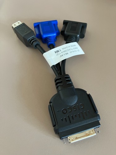 Câble dongle KVM DB9 VGA USB série neuf authentique Cisco UCS 37-1016-01 - Photo 2/3