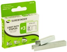 Surebonder Easy Tacker Staples 1,000/Pkg-3/8" - 5 Pack