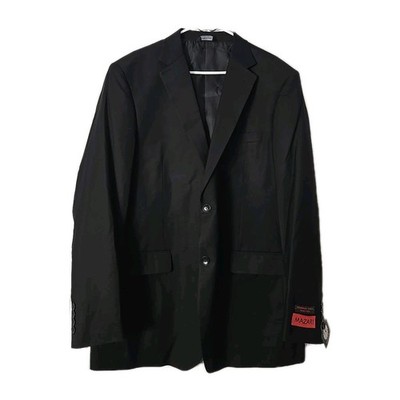 Mazari Mens Black Paris Sport Coat Size L46 X W40 New With Tags.  MSRP $395