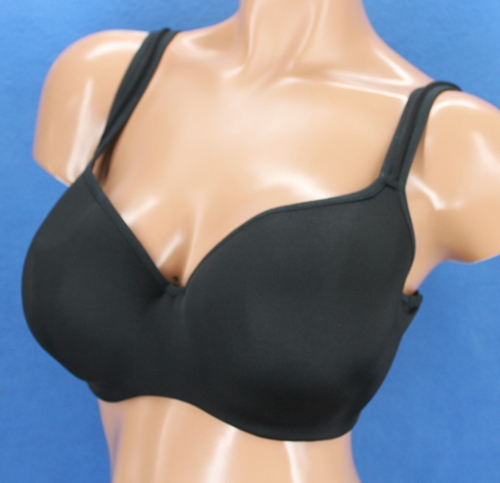 Cacique Underwire Lightly Lined Black Balconette Bra Size 38DD #H7642