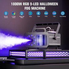 Fog Machine RGB Lights Sword Effect 60min Continuous Use Halloween Party Supply