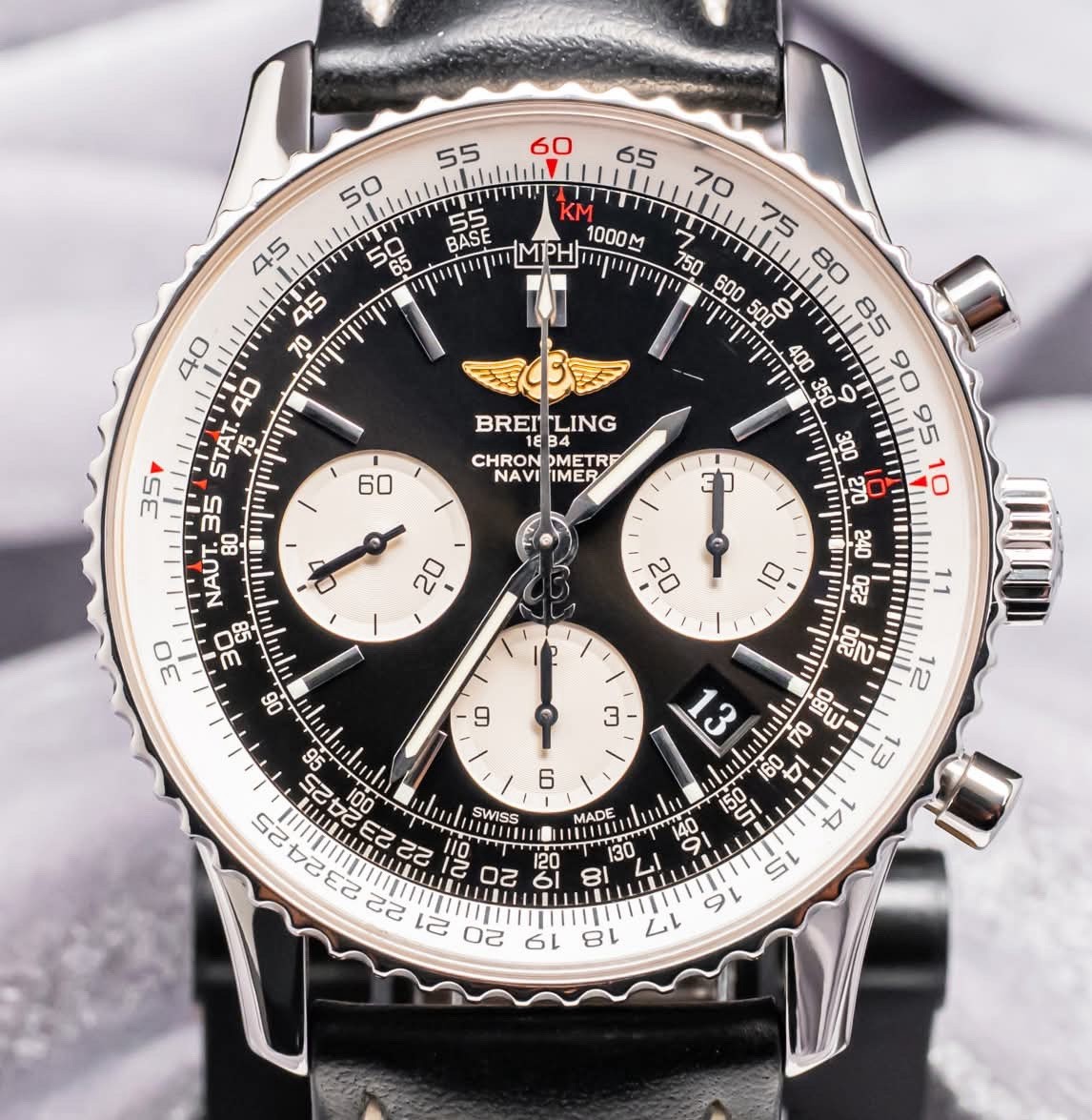 Breitling Navitimer 01 43 mm Chronograph $8K MSRP Black Dial Box