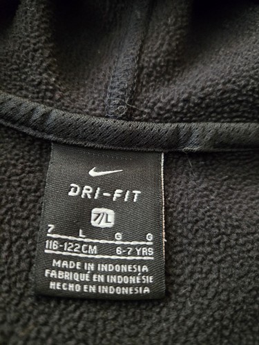 Nike Youth Boys Sz 7 Black Full Zip Hooded Jacket - Picture 5 of 6