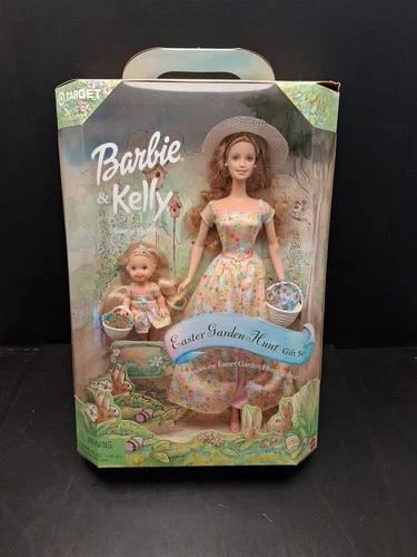 Vintage 2000 Barbie & Kelly Sister Of Barbie, Easter Garden Hunt Gift Set. New