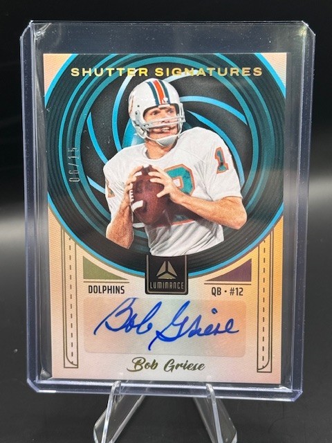2025 Panini Luminance Bob Griese Shutter Signatures Auto #06/15 Miami Dolphins