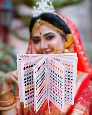 Velvet Round Multicolour Kumkum Sticker Bindiya Bindi Tattoo 948 - Bindi Book
