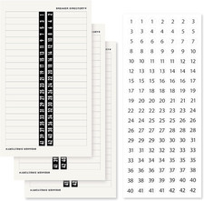 Breaker Panel Labels Electrical Electric Box Sticker Number Directory Load Cente