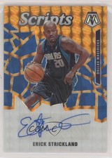 2019-20 Panini Mosaic Scripts Orange Prizm Erick Strickland #SC-EST Auto
