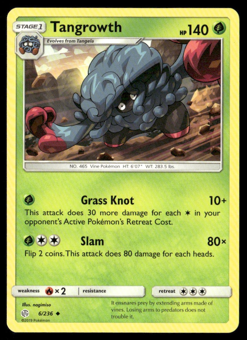 Tangrowth Cosmic Eclipse 6/236 Uncommon Pokemon Near Mint