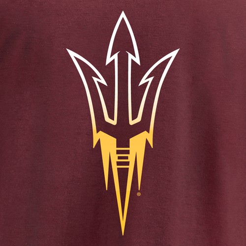 Women's Maroon Arizona State Sun Devils Gradient Logo T-Shirt - Picture 3 of 4