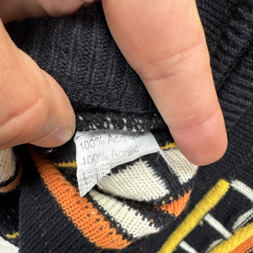 Cardigan maglione COOGI Australia maglia 3D donna zip colorato XL arancione nero - Foto 10 di 17