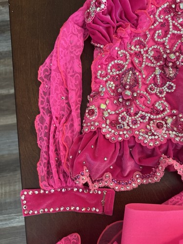 Pink high Glitz Pageant Dress 6/8 - Picture 4 of 13