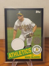 2020 Topps Series 1 MARK McGWIRE 1985 Topps Baseball Relic -BLACK Parallel /199