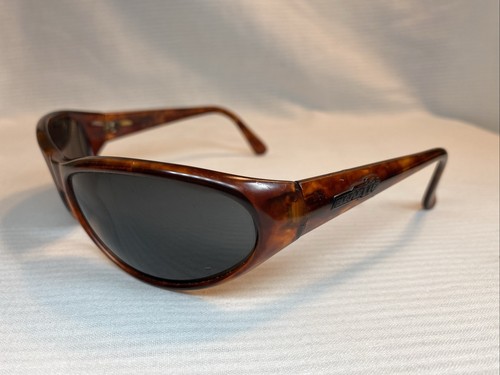 Vintage Arnette Raven Sunglasses Brown Tortoise Frame Dark Gray Lens Italy