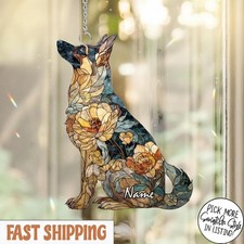 Angel German Shepherd Acrylic Suncatcher Dog Memorial Pet Loss Gift