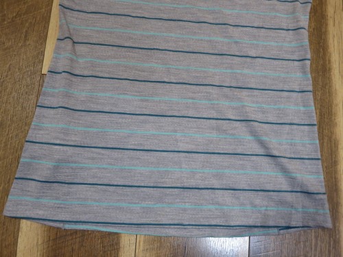 Smartwool Women's Gray/Green Striped Merino Wool Blend Short Sleeve Shirt Sz M - Picture 10 of 10