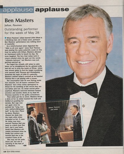 Soap Opera Weekly June 26 2007 DRAKE HOGESTYN-MARCY RYLAN-BEN MASTERS-SHEMAR DUI - Picture 3 of 4