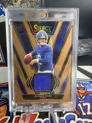 Panini Select 2025 Jaxson Dart NY Giants Rookie Swatches Copper Prizm /49