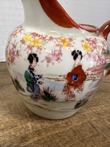 Vintage Japanese Porcelain Cream & Sugar Hand Painted Geishas Estate Sale READ - Picture 12 of 17