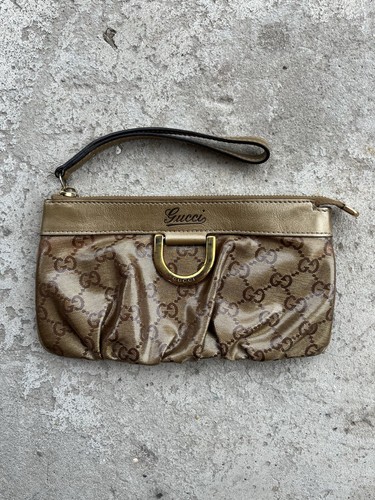 Gucci Vintage Patent Monogram Clutch Bag