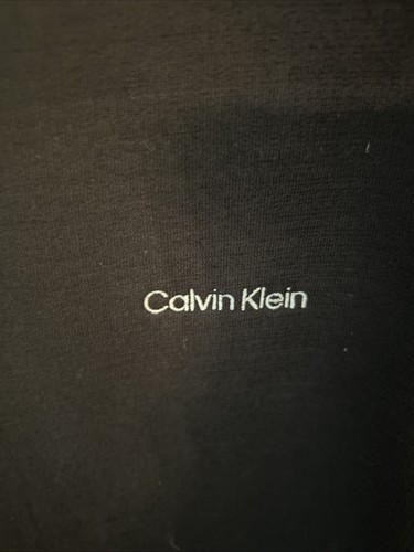 Calvin Klein schwarzer Pullover Rundhals Sweatshirt mit weißen Paspeln Herren Gr. S - Bild 3 von 5