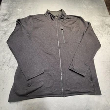 The North Face Jacket Mens 2XL Gray Full Zip Fleece Microsoft Security Logo