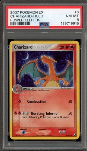 Pokemon Charizard EX Power Keepers Holo Rare #6 PSA 8