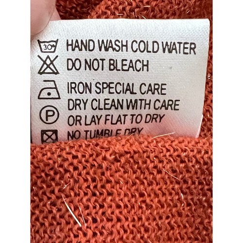 NWOT Pure Alpaca Burnt Orange 100% Peruvian Baby Alpaca Sweater Women's Size XS - Picture 9 of 10