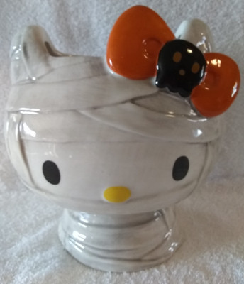 NEW Blue Sky Hello Kitty MUMMY Halloween Candy Bowl Planter Storage 2025