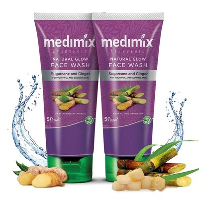 Medimix Ayurvedic Natural Glow Face Wash, 100 ml (2er Pack)